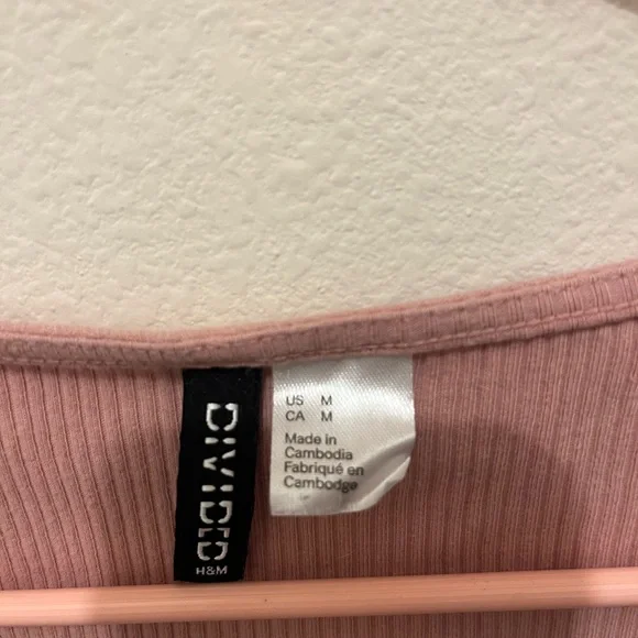 Pink Button-Up Ribbed Top - Picture 2 of 2